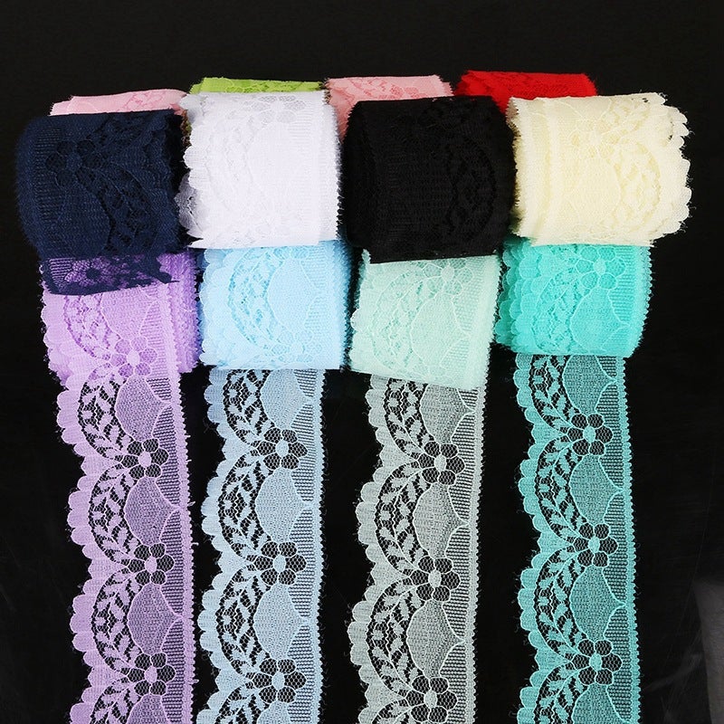 No Elastic Color Lace 5 Yards A Roll Of 4Cm Wide Diy Handmade Jewelry Clothing Decoration Accessories Manufacturers - Image 4