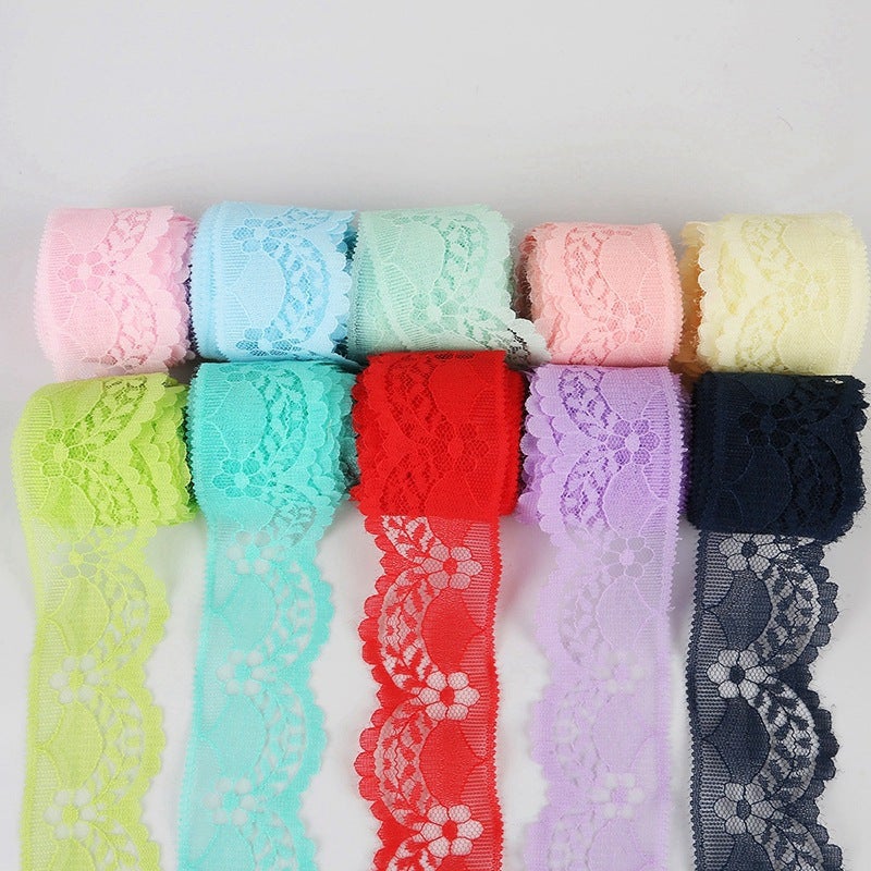 No Elastic Color Lace 5 Yards A Roll Of 4Cm Wide Diy Handmade Jewelry Clothing Decoration Accessories Manufacturers - Image 5