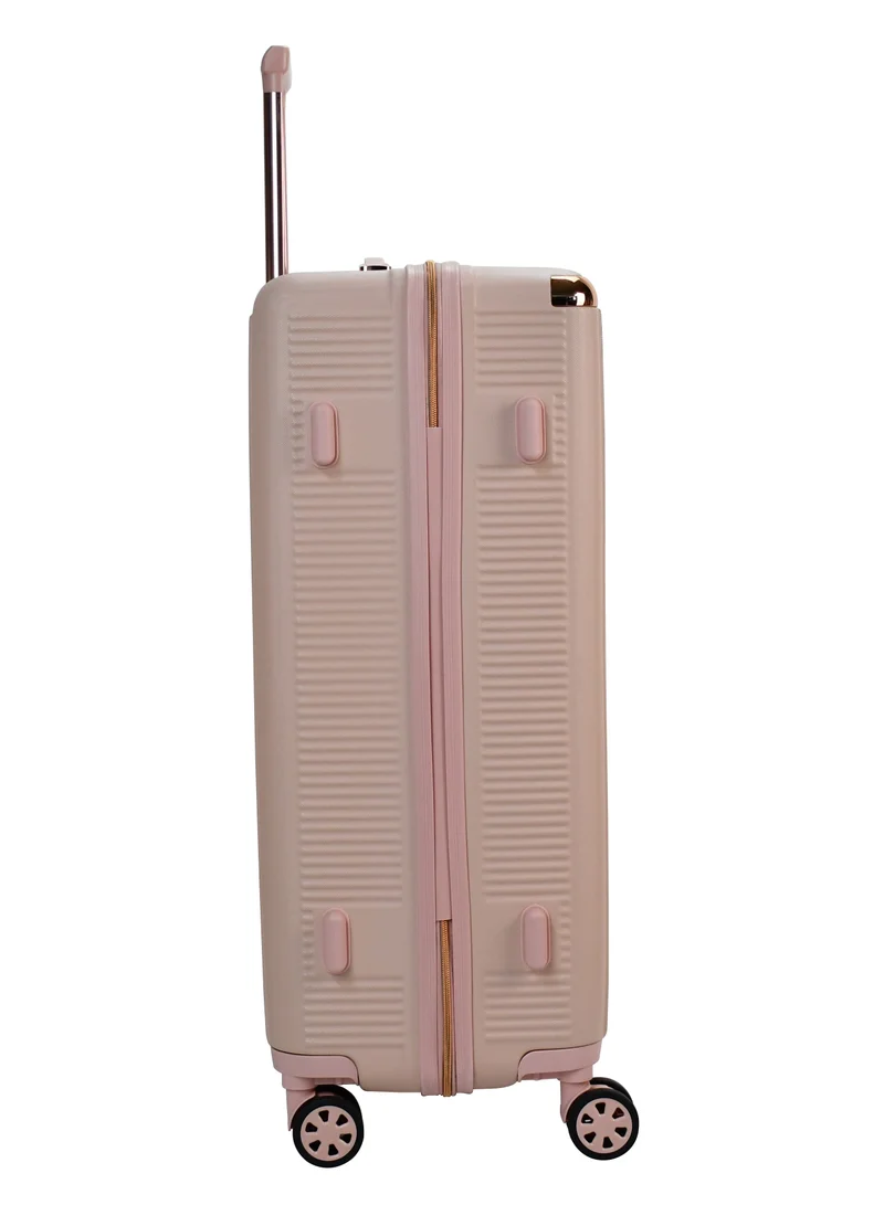 SENATOR Hard Case Trolley Luggage Set For Unisex ABS Lightweight 4 Double Wheeled Suitcase With Built In TSA Type lock A5123 Set Of 4 Milk Pink