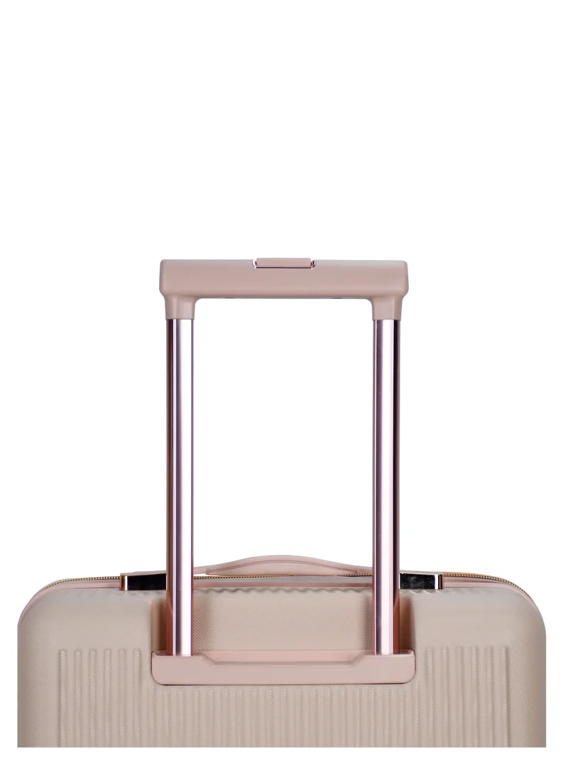 SENATOR Hard Case Trolley Luggage Set For Unisex ABS Lightweight 4 Double Wheeled Suitcase With Built In TSA Type lock A5123 Set Of 4 Milk Pink