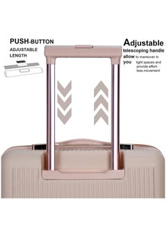 Hard Case Trolley Luggage Set For Unisex ABS Lightweight 4 Double Wheeled Suitcase With Built In TSA Type lock A5123 Set Of 4 Milk Pink - pzsku/Z6CB0501A23F45927CCE8Z/45/_/1670929106/0e7f6f78-0807-4bfc-ba98-cba6892593e3