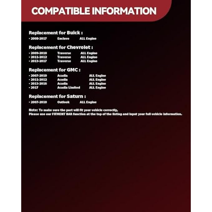 AUTOSITY Alternator Replacement for 2009-2010 2012-2014 Traverse 2015-2016 Acadia 2016-2017 Traverse 2010-2010 Outlook 2007-2012 Acadia 2007-2007 Outlook 2008-2016 Enclave, Alternator Replace 11252 - Image 2