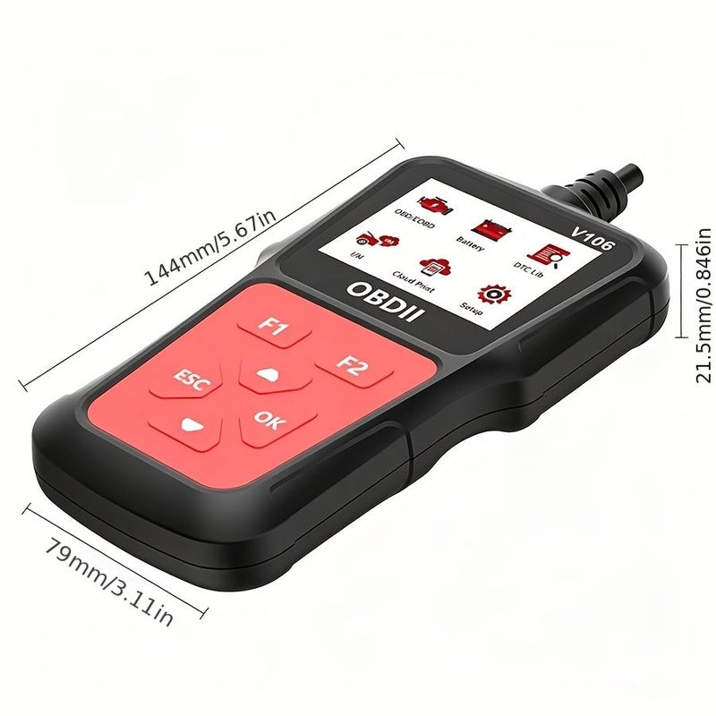 V106 Car Diagnostic Tool OBD2 Scanner Code Reader Fault Finder Battery Tester Vehicle Diagnostic Device - Image 2