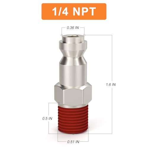 GASHER 14 Inch Body Size TType Plug 14 Inch Male Pneumatic Plugs30Pack - Image 3
