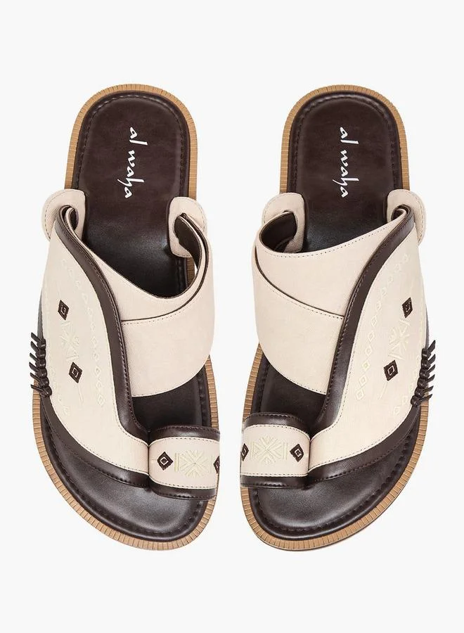 Al Waha Men Embroidered Arabic Sandals