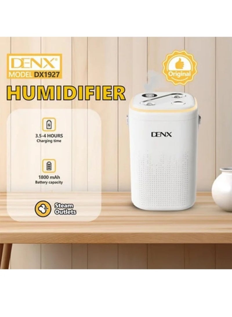 Dinex Smart air diffuser and humidifier with a 1.3L capacity, 1800mAh rechargeable Type-C battery, wireless humidification and air purification with a modern design. - Image 3