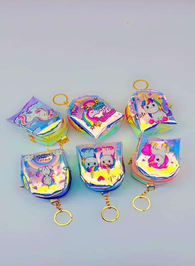 ZOKCY® (Pack of 2 Pcs) Cute Small Rainbow Unicron Purse for Girls with Chain/Stylish Unicorn Purse for Girls/Handbag/Sling Bag/Purse/Expression Bag/Birthday Return Gift for Kids - Image 5
