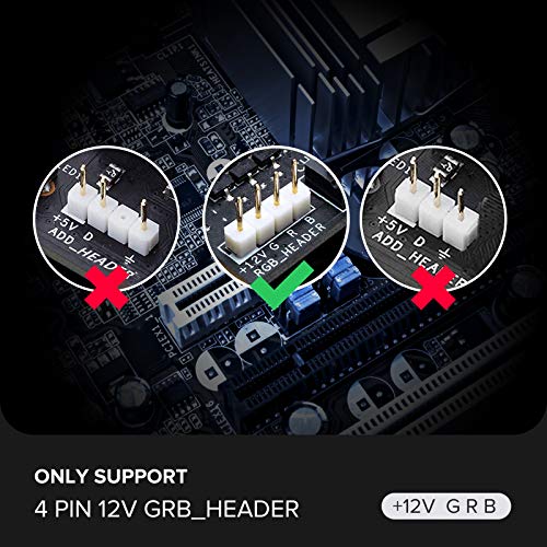 BTF-LIGHTING PC RGB Strip 2PCs 19.7in for 12V 4Pin LED Headers for ASUS Aura Sync, Gigabyte RGB Fusion, MSI Mystic Light - Image 3