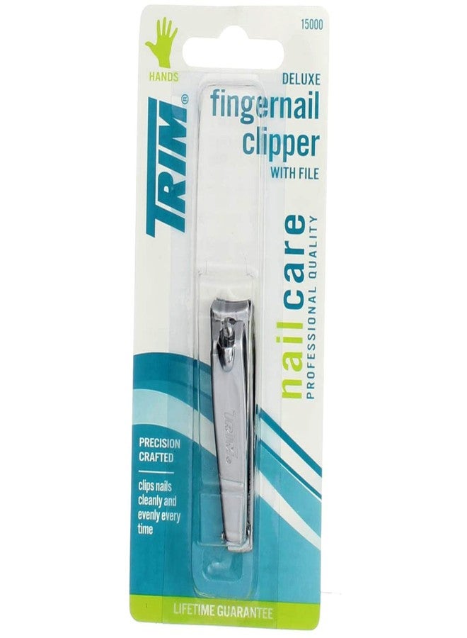 Trim Deluxe Fingernail Clipper with File, Nail Care, Professional Quality, Hands, 1 Count, Pack of 10 - Image 1