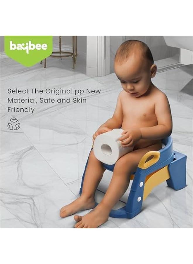 MIXDE 3-in-1 Baby Potty Seat With Ladder for Kids, Baby Potty Ladder Training Potty Chair with Splash Guard & Cushion Seat, Kids Toilet Seat, Potty Chair for 1-8 Years Boys & Girls (Blue)  - Image 5