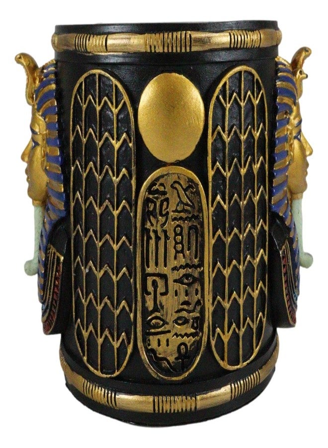 Ebros Gift Classical Egyptian Royalty King Tut Pharaoh Stationery Pen Holder Figurine 4" H Office Desktop Organizer Tutankhamun Ancient Ruler Of Egypt Son Of Horus - Image 4