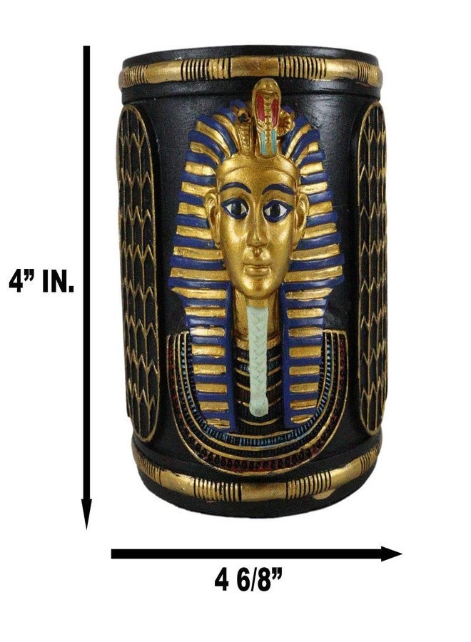 Ebros Gift Classical Egyptian Royalty King Tut Pharaoh Stationery Pen Holder Figurine 4" H Office Desktop Organizer Tutankhamun Ancient Ruler Of Egypt Son Of Horus - Image 3