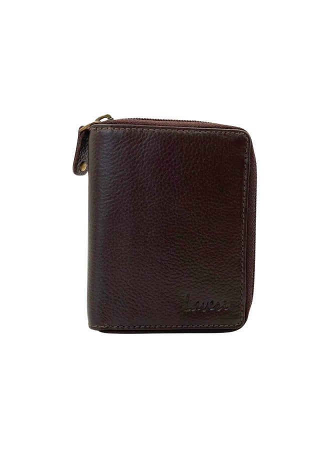 LAVERI LEATHER Pebble Texture 16 - 18 Card Billfold Full Zip Wallet - Image 3