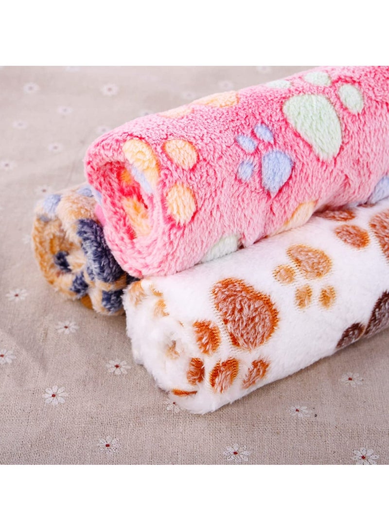 CMGTYYD. CMGTYYYD بطانية ناعمة للحيوانات الأليفة بطانية ناعمة للقطط والكلاب، وسادة أريكة فراش للكلاب، بطانية دافئة ومريحة للحيوانات الأليفة بنمط كرتوني لطيف 3 قطع/مجموعة - Image 5