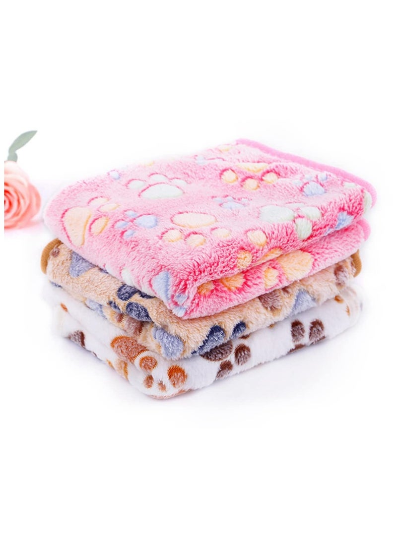 CMGTYYD. CMGTYYYD بطانية ناعمة للحيوانات الأليفة بطانية ناعمة للقطط والكلاب، وسادة أريكة فراش للكلاب، بطانية دافئة ومريحة للحيوانات الأليفة بنمط كرتوني لطيف 3 قطع/مجموعة - Image 2