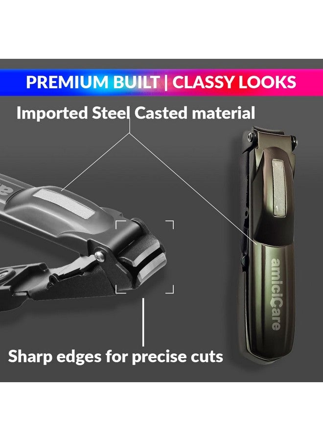 amiciCare Nail Cutter, Professional Grade Nails Clipper with Automatic Nails Collector and Nail Polisher with Filer - Image 2