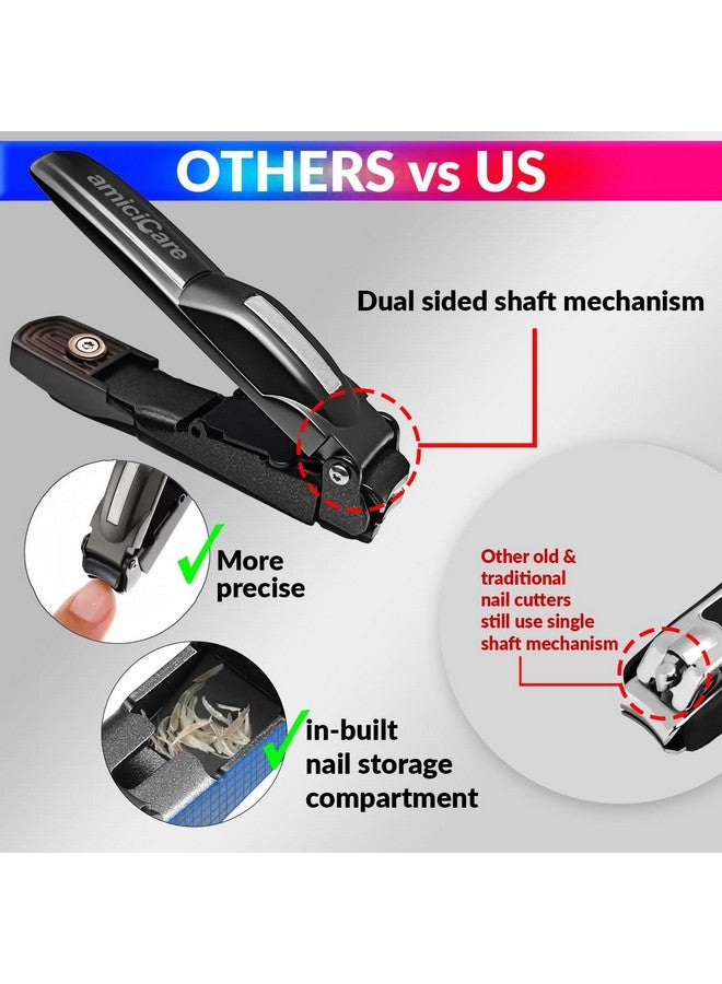 amiciCare Nail Cutter, Professional Grade Nails Clipper with Automatic Nails Collector and Nail Polisher with Filer - Image 3