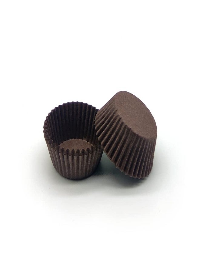 Mombake Brown Mini Cupcake Liners Natural Greaseproof Paper Muffin Baking Cups, 500-Count - Image 2