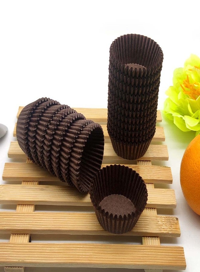 Mombake Brown Mini Cupcake Liners Natural Greaseproof Paper Muffin Baking Cups, 500-Count - Image 4