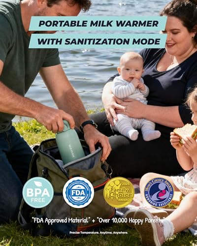 WEMOH Upgraded Portable Milk Warmer with Self-Clean Function, 110W Fast Heating for Breast Milk & Formula, 16oz Large Capacity Travel Bottle Warmer, USB-C Fast Charge, Ideal for Hiking, Flights & Car Use - Image 2