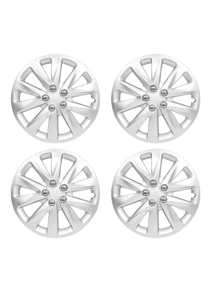 Pistol Wheel Cover Kit 15 Inch Hubcaps Set of 4PC Automotive Wheel Cap with Universal Fit - Pistol Silver Colour High Quality WJ-5070-A-15 - Image 3