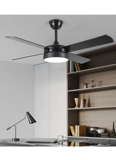 JOGAMS 52 Inch Outdoor Ceiling Fan with Light and Remote Dimmable and Modern Low Profile Ceiling Fan Lights for Indoor Bedroom Outdoor Covered Patio  - Image 2