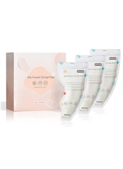 Baby Formula Storage Bag for Travel Milk Powder Dispenser Portable Infant Feeding Food Pouches Breastmilk Storage Bags 1.8oz with Temp-Sensing Doubled-Sealed Hygienically Self Standing 32pcs