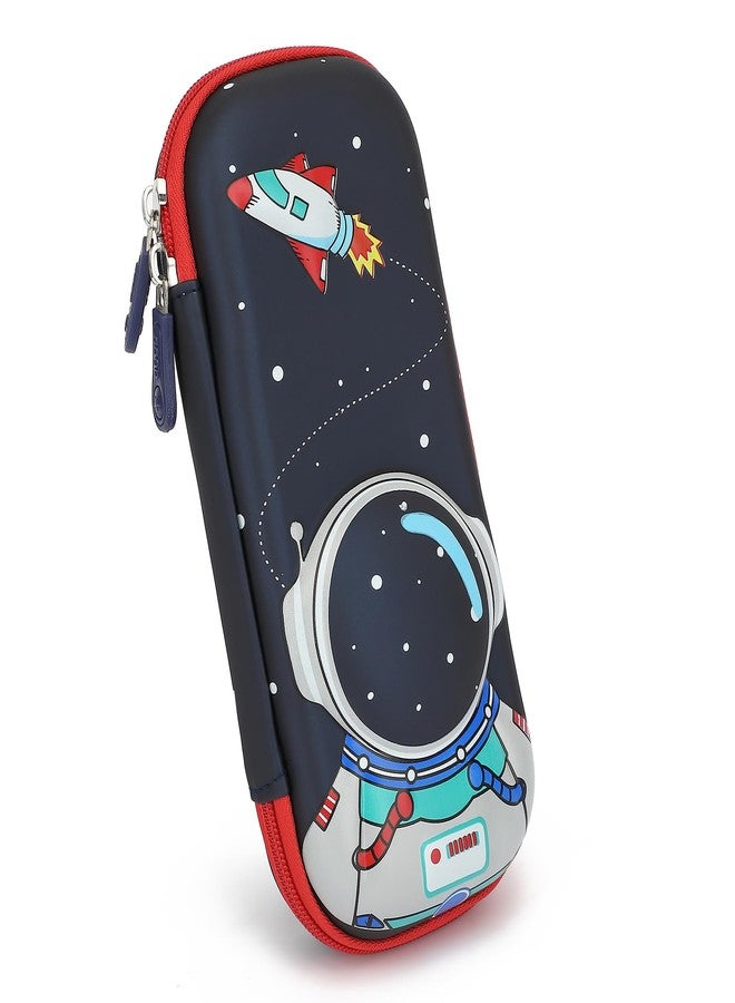 Kouxunt Pencil Case for Girls Boys, Waterproof 3D Large Capacity Portable Cartoon Pencil Box Organizer for Kids Elementary School (Astronaut Black) - Image 1