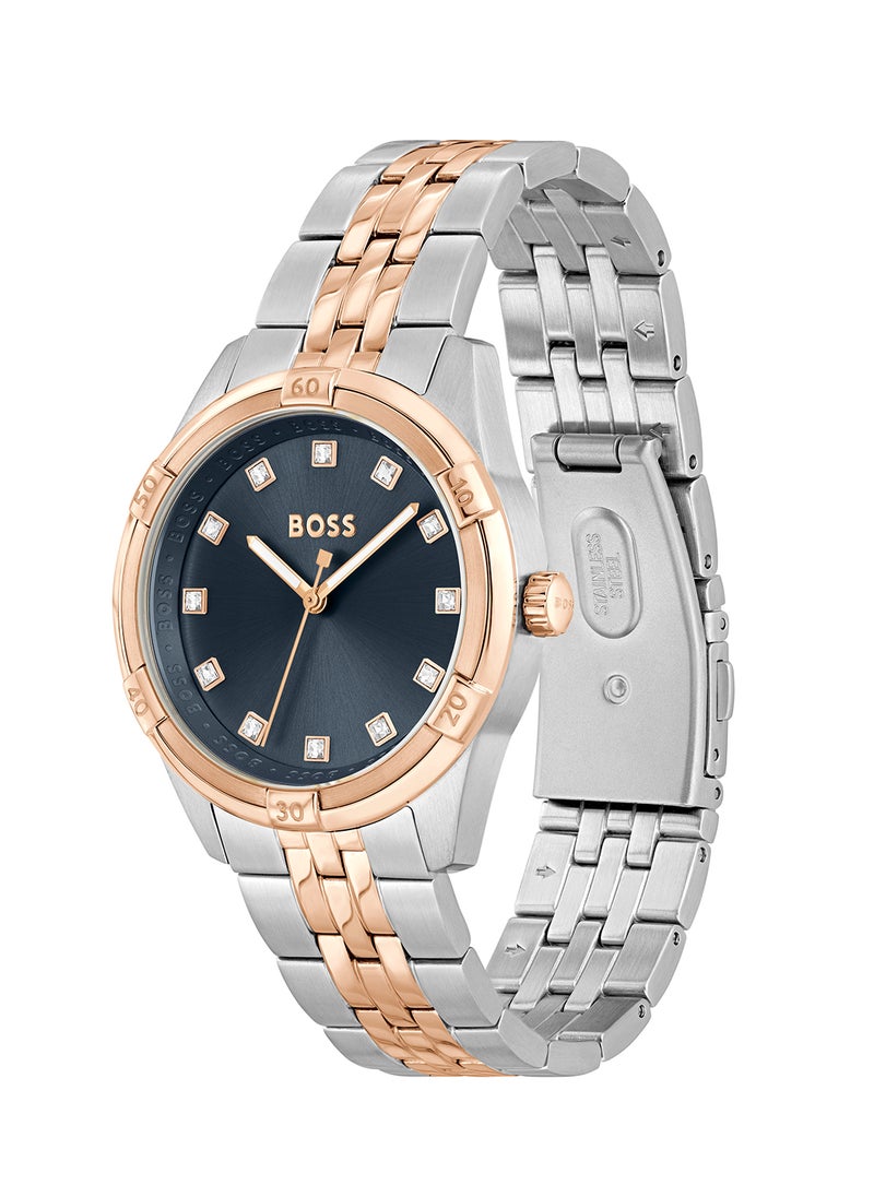 HUGO BOSS Women's Analog Round Shape Stainless Steel Wrist Watch 1502709 - 36 Mm  - Image 1