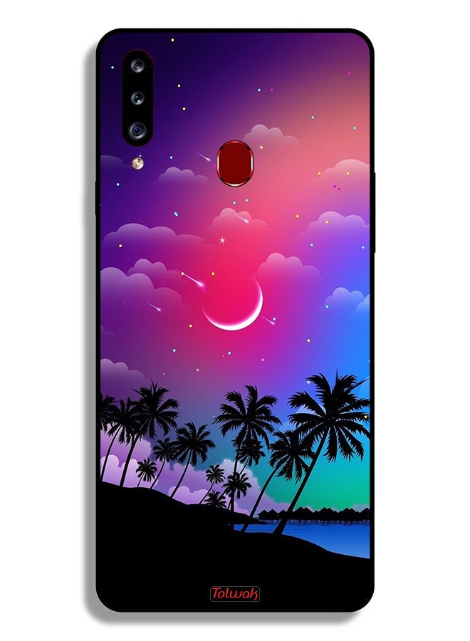 Tolwak Samsung Galaxy A20s Protective Case Cover Moon In Night Art - Image 1