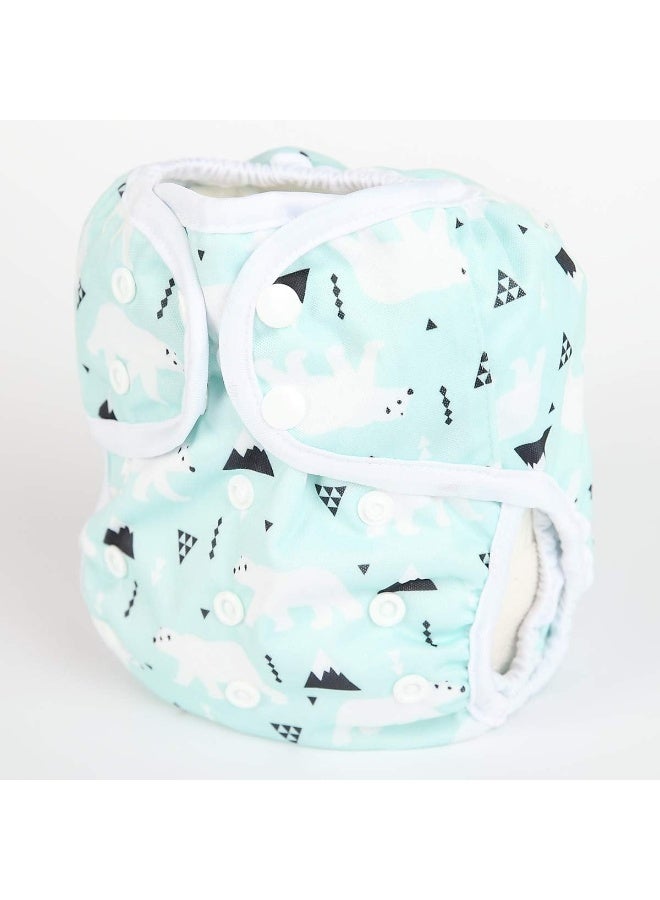 Sigzagor (Polar Bear) - Baby Cloth Nappy Cover Nappy One Size 8lbs to 36lbs - Image 2