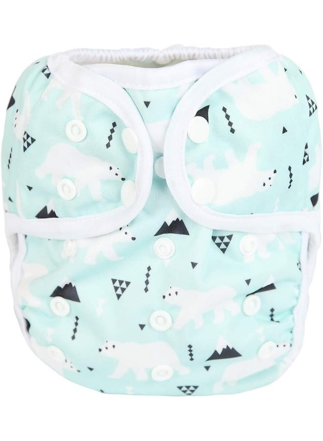 Sigzagor (Polar Bear) - Baby Cloth Nappy Cover Nappy One Size 8lbs to 36lbs - Image 1