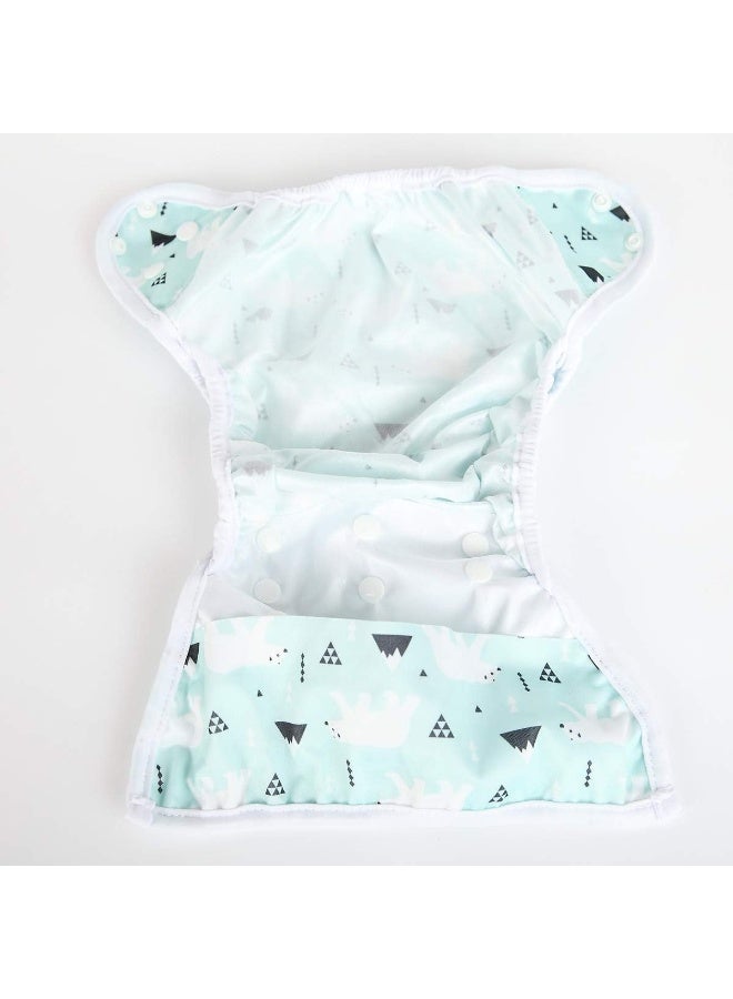 Sigzagor (Polar Bear) - Baby Cloth Nappy Cover Nappy One Size 8lbs to 36lbs - Image 4