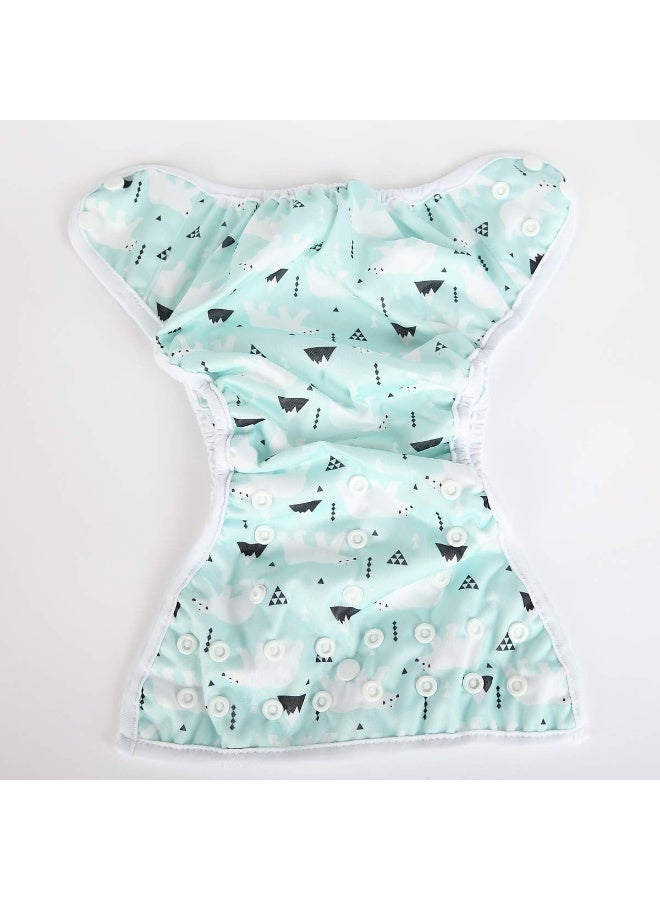 Sigzagor (Polar Bear) - Baby Cloth Nappy Cover Nappy One Size 8lbs to 36lbs - Image 3