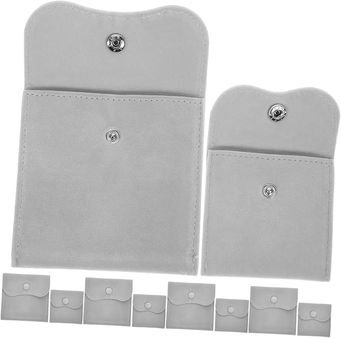 10 Pcs Small Jewelry Storage Bags Lint Material For Necklaces Bracelets Rings Earrings - Image 1