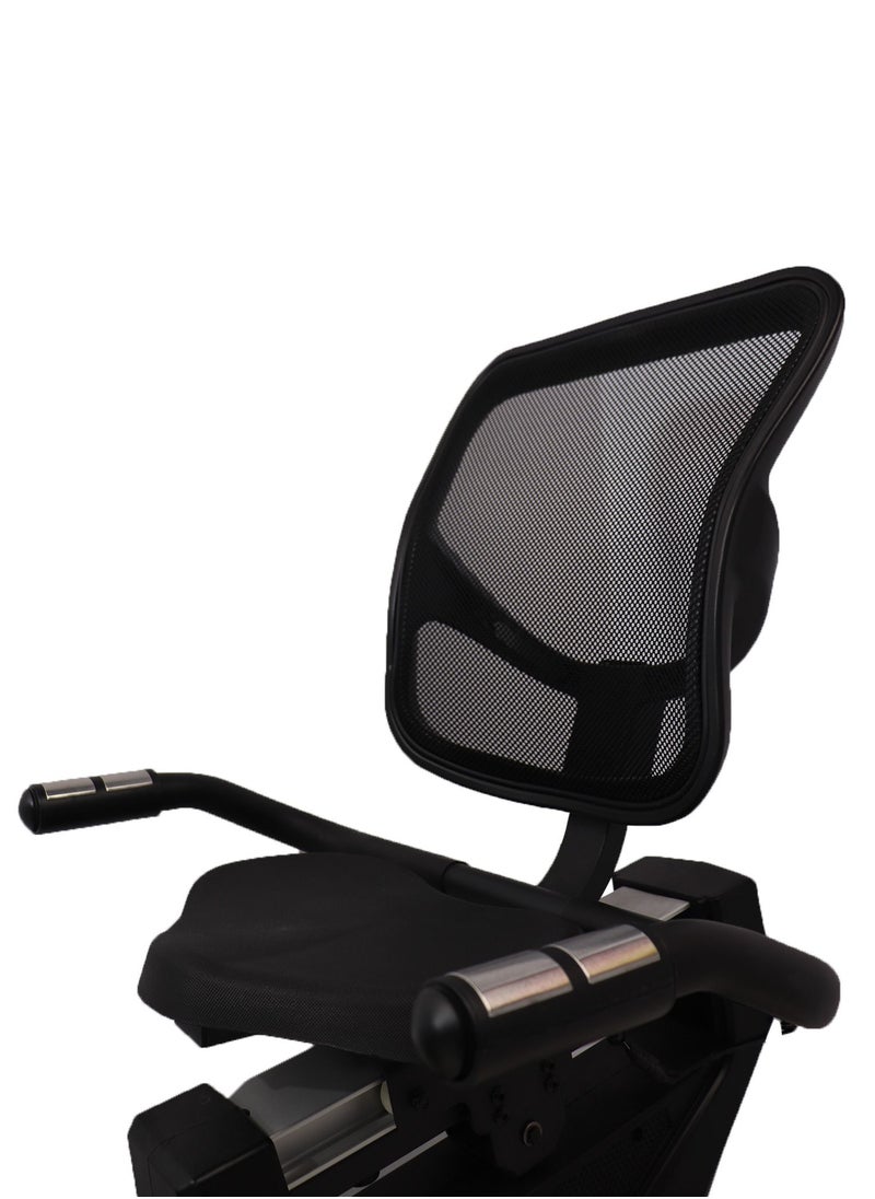 Marshal Fitness - Heavy Duty Magnetic Recumbent Bike Exercise Bike, 150kgs Capacity, Monitor, Pulse Rate Monitoring Lazy Exercise Bike - Image 1