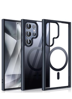 Generic Magnetic Case for Samsung Galaxy S22 Ultra Case [Compatible with MagSafe] [Shockproof Military Grade], Transparent Back Slim Bumper Cover Phone Case Samsung S22 Ultra (black)  - Image 1