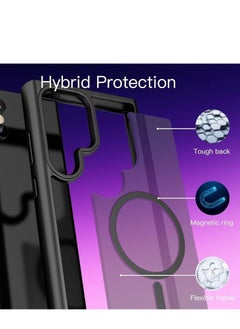 Generic Magnetic Case for Samsung Galaxy S22 Ultra Case [Compatible with MagSafe] [Shockproof Military Grade], Transparent Back Slim Bumper Cover Phone Case Samsung S22 Ultra (black)  - Image 3