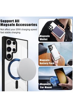 Generic Magnetic Case for Samsung Galaxy S22 Ultra Case [Compatible with MagSafe] [Shockproof Military Grade], Transparent Back Slim Bumper Cover Phone Case Samsung S22 Ultra (black)  - Image 5