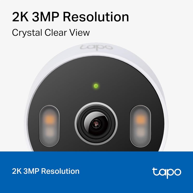 Tapo 2K Indoor/Outdoor Wired Security Camera - Works as a Baby Monitor & Pet Camera, Person/Motion/Baby Cry Detection, 2-Way Audio, Siren, Subscription-Free SD Storage or Optional Cloud, C113 (2-Pack) - Image 3