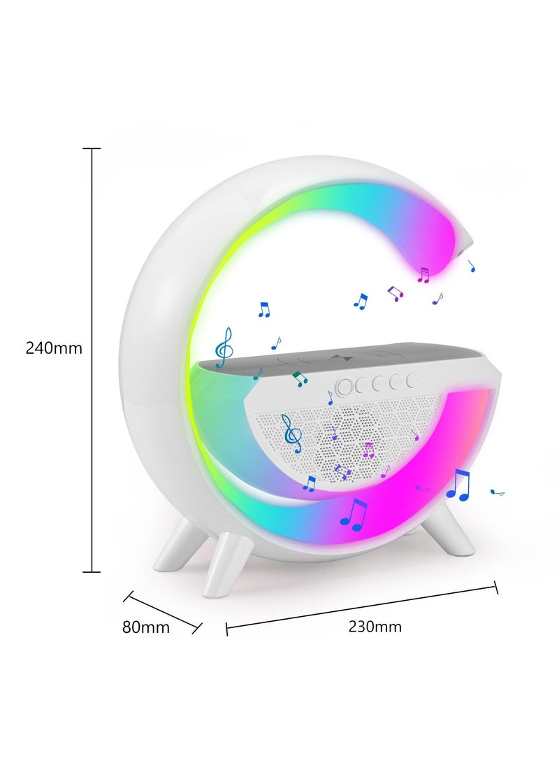 KASTWAVE LED Table Lamp with Wireless Charger - Dimmable RGB Color Changing Ambient Light - Music Sync Bluetooth Speaker - Smart Mood Light and Charger - Perfect for Bedroom, Dorm  - Image 3
