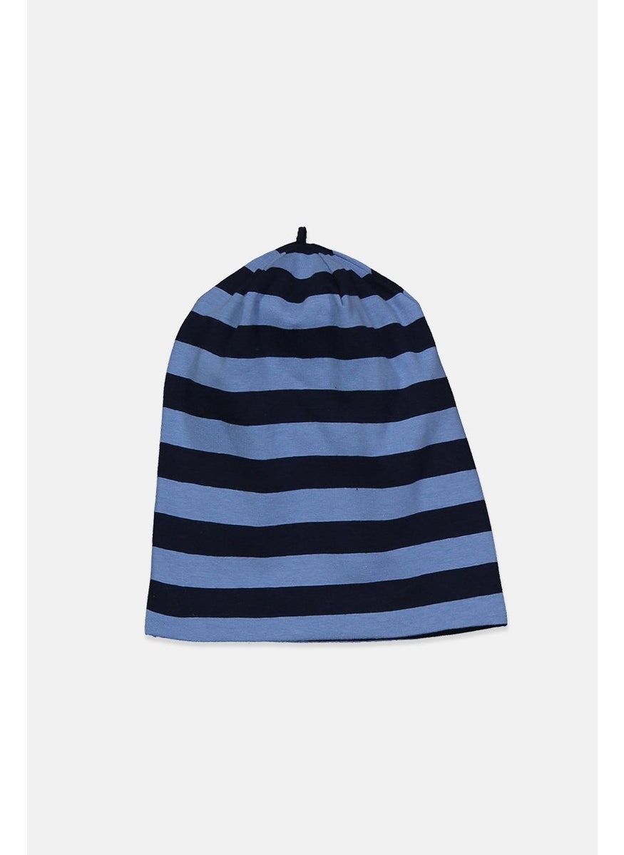 Tchibo - Toddler Boys Reversible Striped Hat, Blue - Image 1