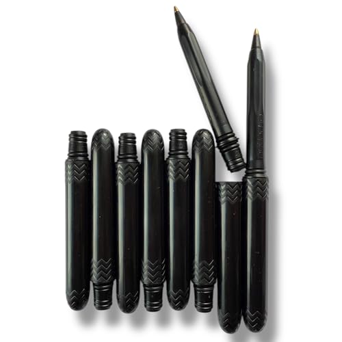 Pokka The USA Made Pocket Pen – 8 Pack – compact, affordable, lightweight, EDC black ink ballpoint pen – waterproof and floats – carries small, writes big (Black) - Image 1
