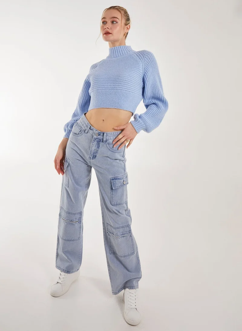 Pink Vanilla High Neck Knitted Jumper