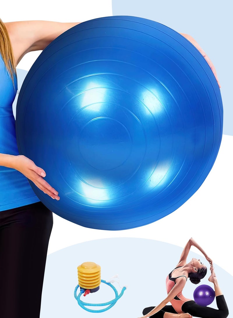 HomKawt 2 PCS Yoga Ball Fitness Ball, Explosion-proof and Sliding Balance Yoga Ball Chair for Yoga Pilates Childbirth Pregnancy with Quick Inflation Pump (25 & 65cm) - Image 1