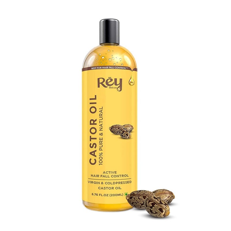 Rey Naturals Rey Naturals Cold Pressed Castor Oil 200ml - Image 1
