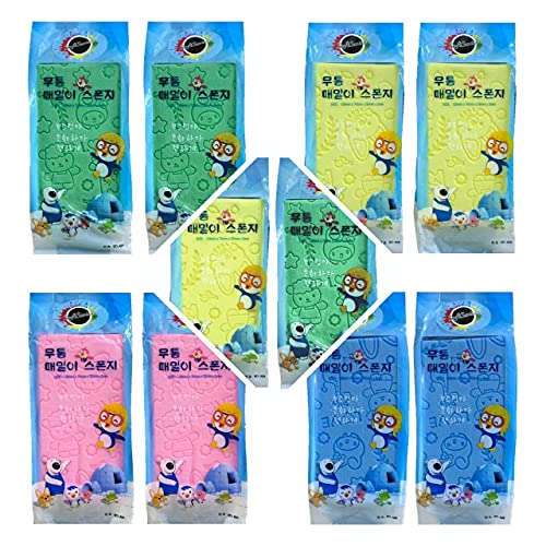 AG E-Com Bath Sponge, Skin Exfoliator, Face Scrubber and Dead Skin Remover for Women and Men Multicolor (Pack Of 2) - Image 3