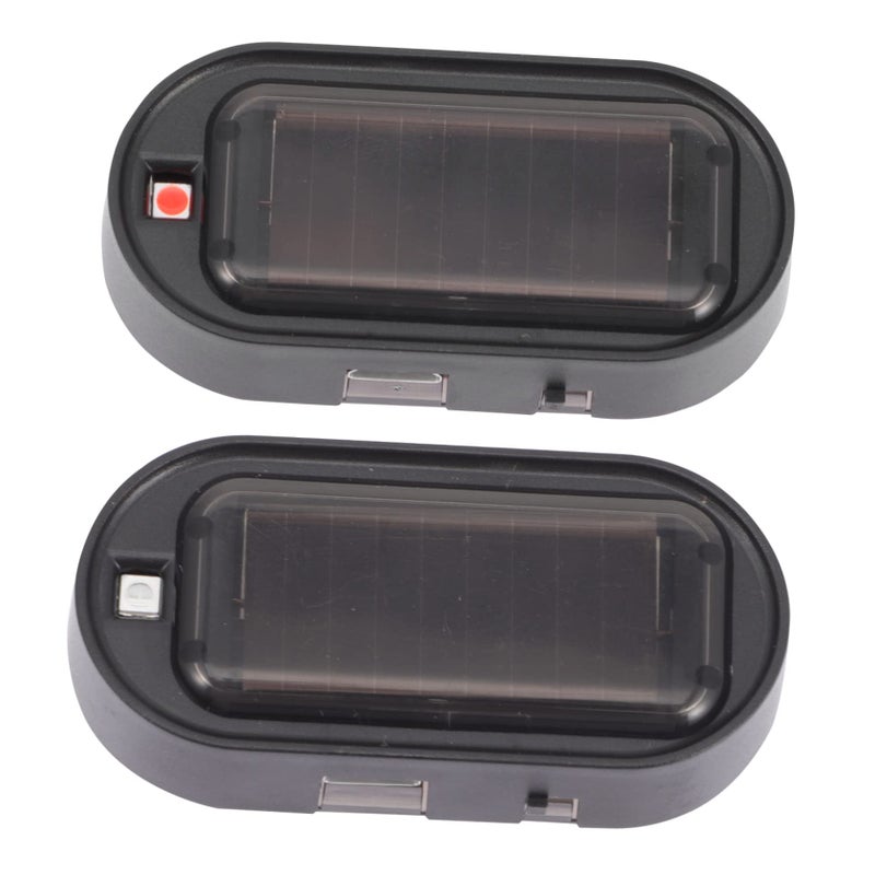 Solar Car Anti Theft Warning Light 2 Pack Simulated Security Lamp For Vehicles - Image 2