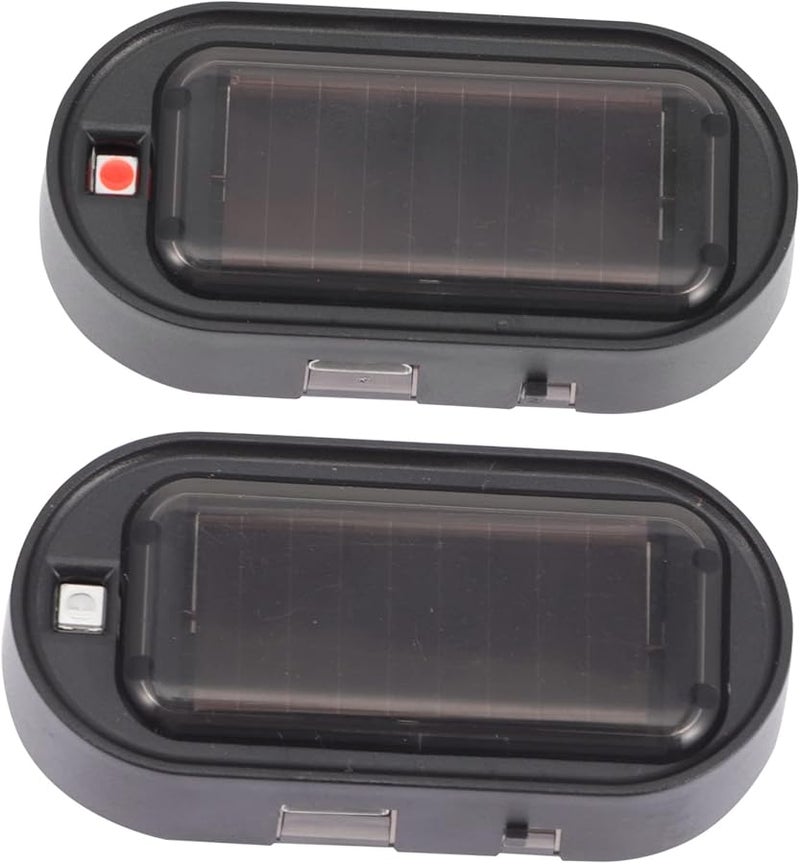 Solar Car Anti Theft Warning Light 2 Pack Simulated Security Lamp For Vehicles - Image 1