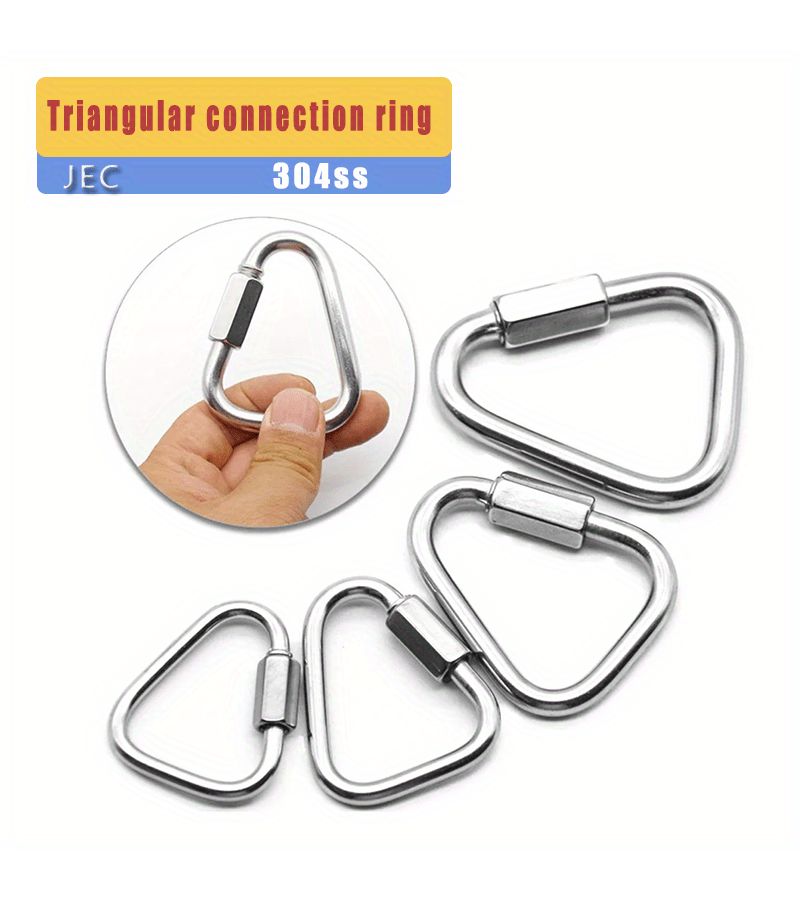 304 Stainless Steel Triangular Quick Connection Ring With 6mm Triangular Nut Closure - Image 1